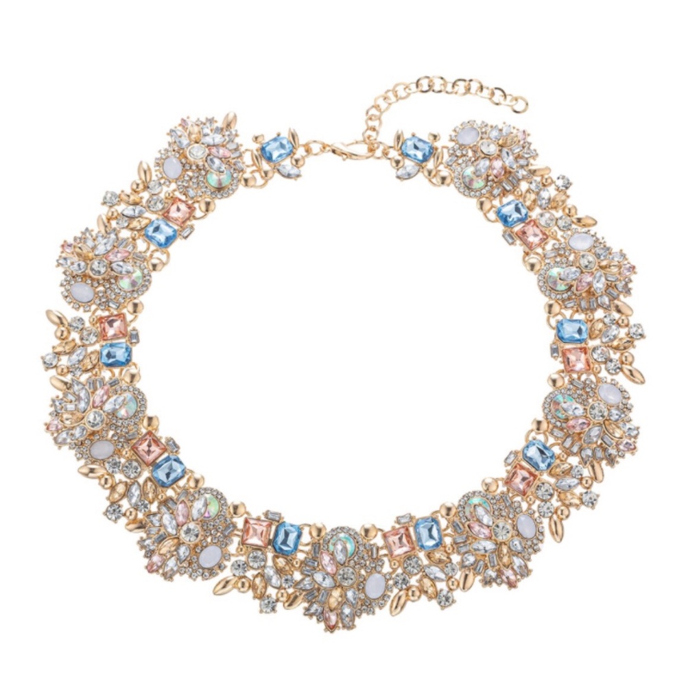 Eye Candy LA Statement Glass Crystal Kona Ivy Necklace - NEW